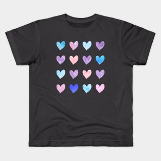 watercolor heart, Valentines Day Kids T-Shirt